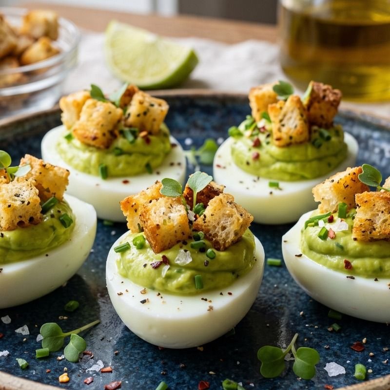 Avocado Toast Deviled Eggs