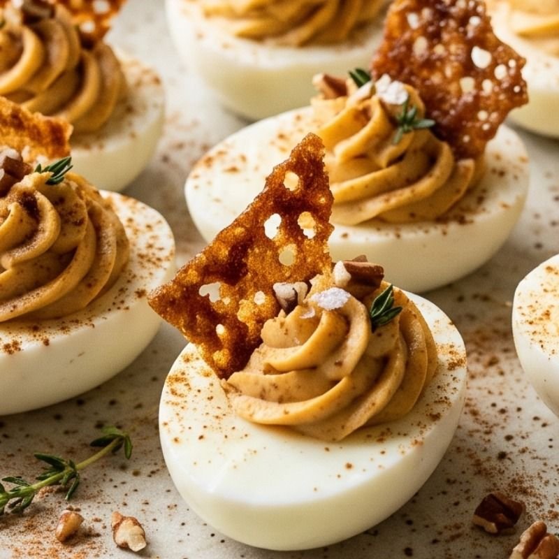 Pumpkin Spice Latte Deviled Eggs